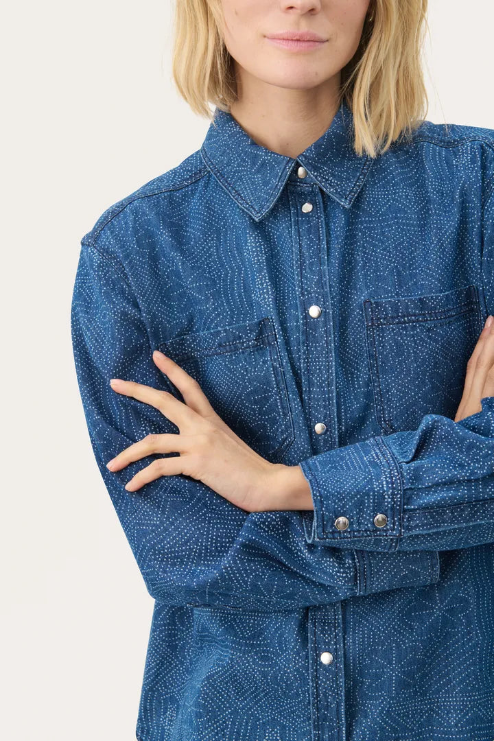 Teresa Denim Dot Shirt