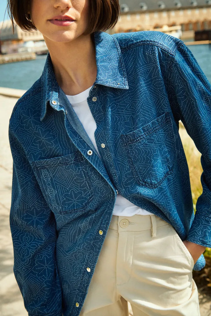 Teresa Denim Dot Shirt
