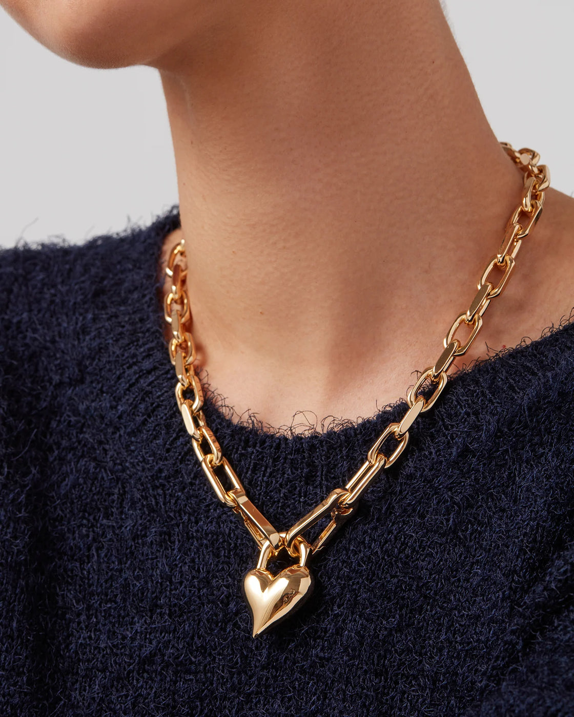 Padlock Heart Pendent Necklace