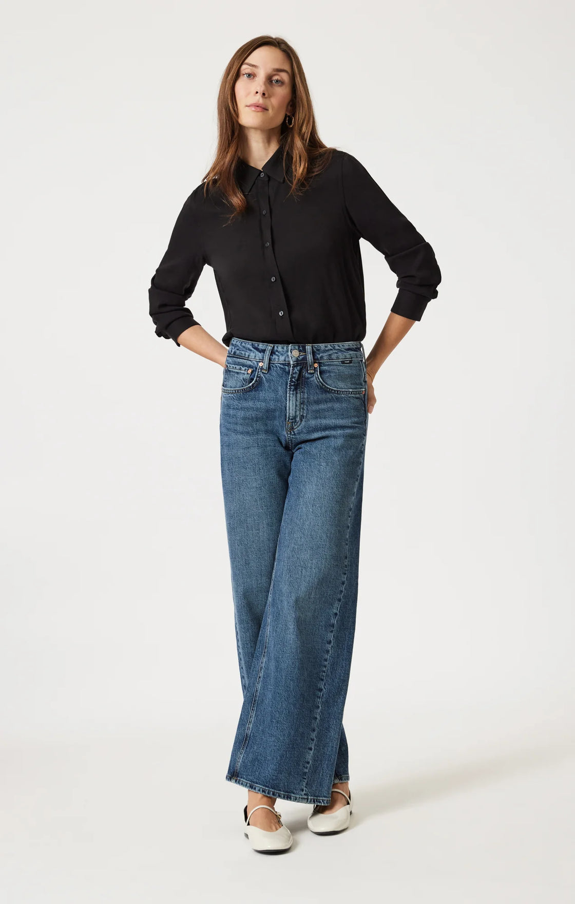Mavi Siena Wide Leg Jeans- Classic Blue