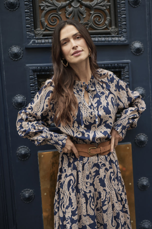 Lucy Blue Paisley Dress