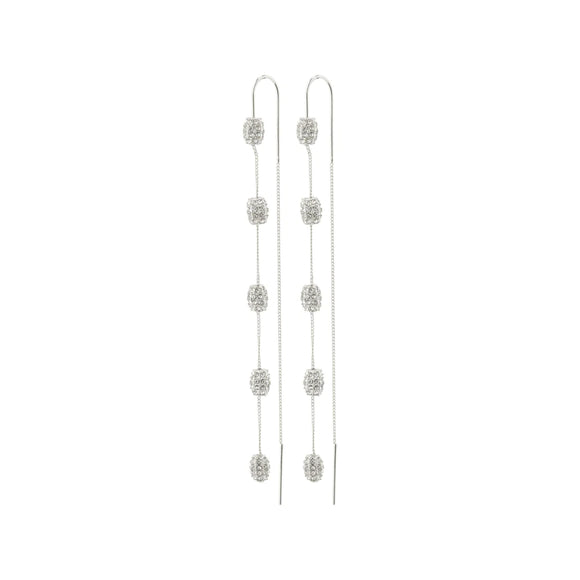 PILGRIM BLINK RECYCLED CHAIN EARRING -  SILVER