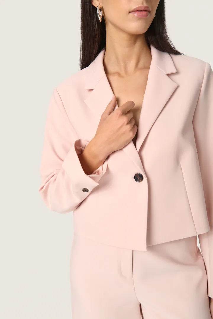 Corinne Cropped Blazer Peach Whip