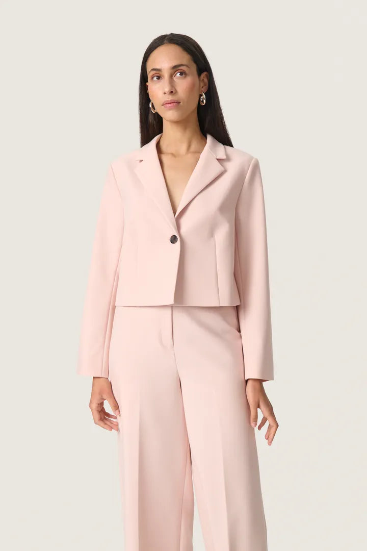 Corinne Cropped Blazer Peach Whip