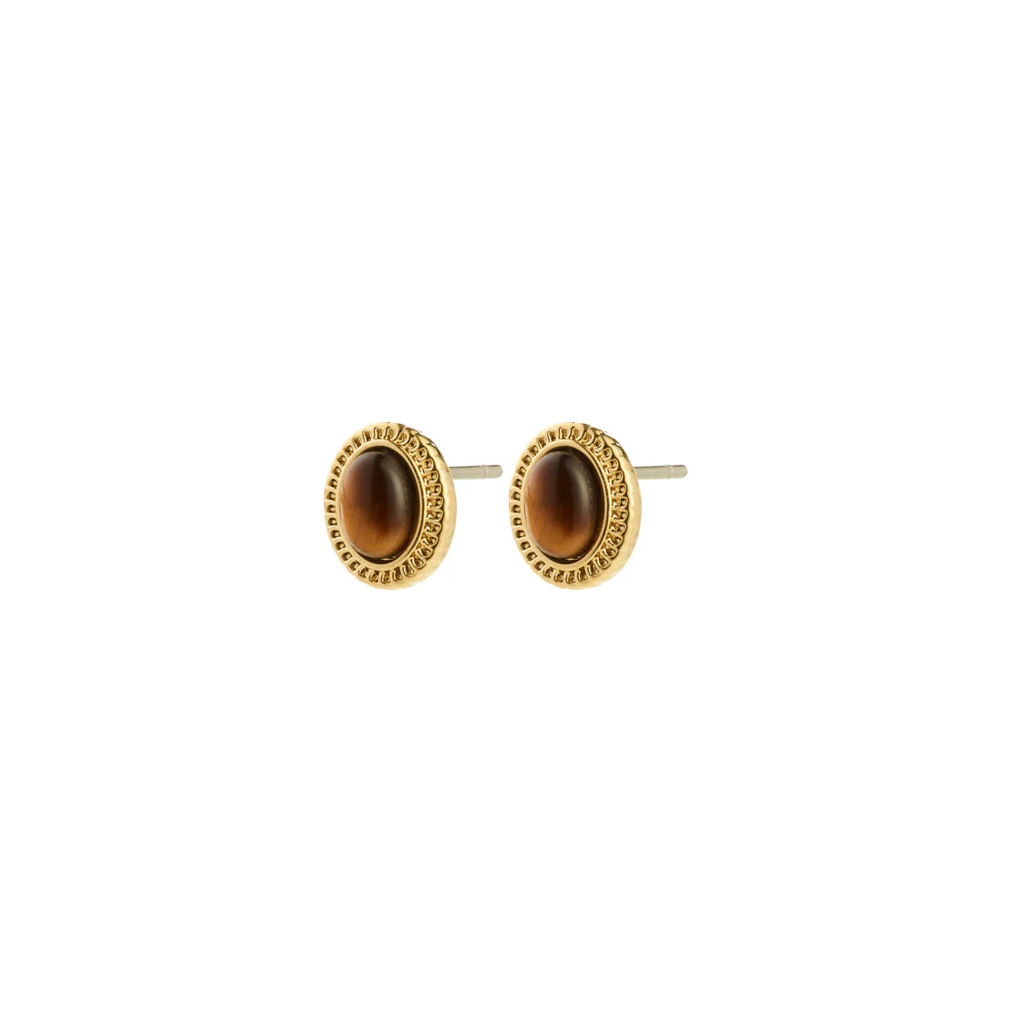 Between Mini Tiger Eye Earring