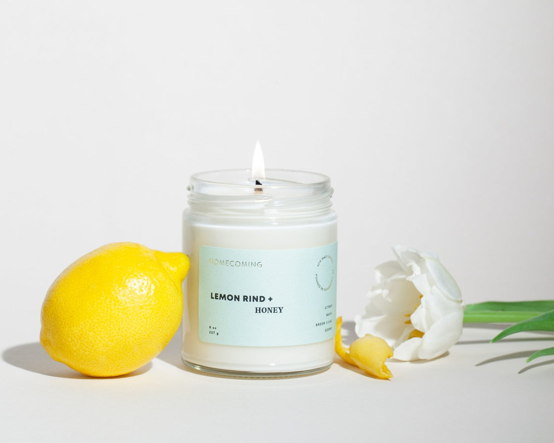 Lemon Rind + Honey Soy Wax Candle