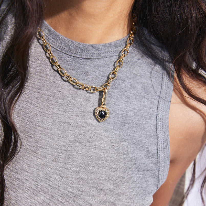 Black Agate Charm