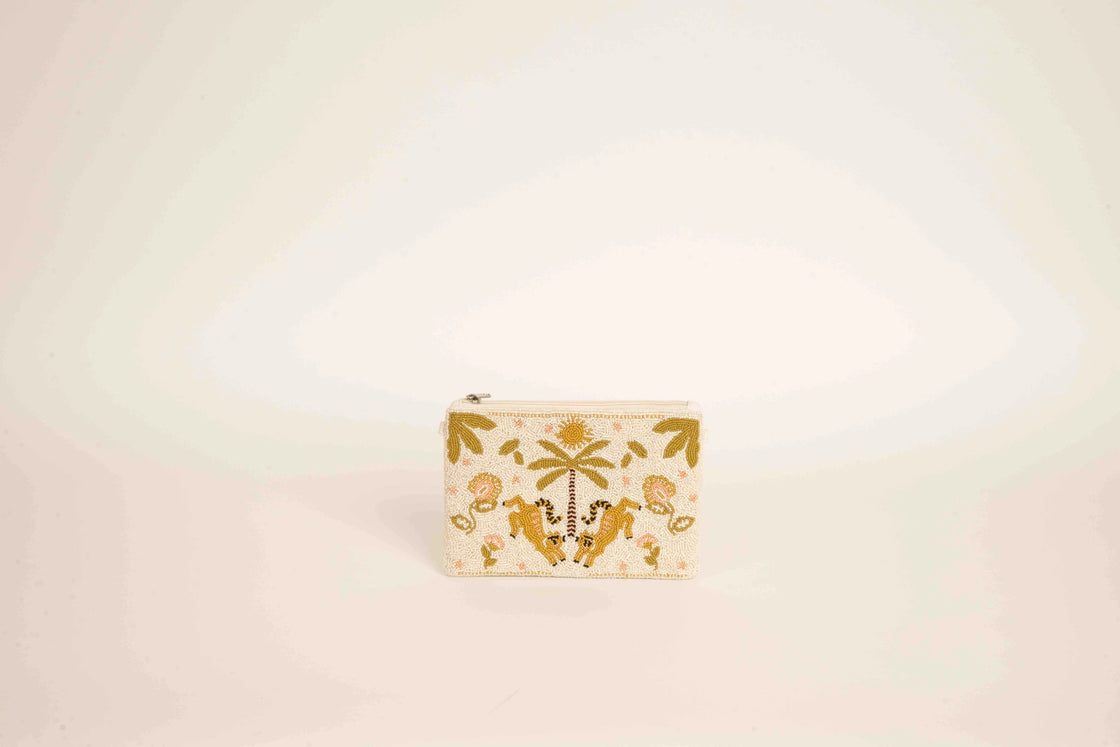 Ava Bronze Beaded Bag