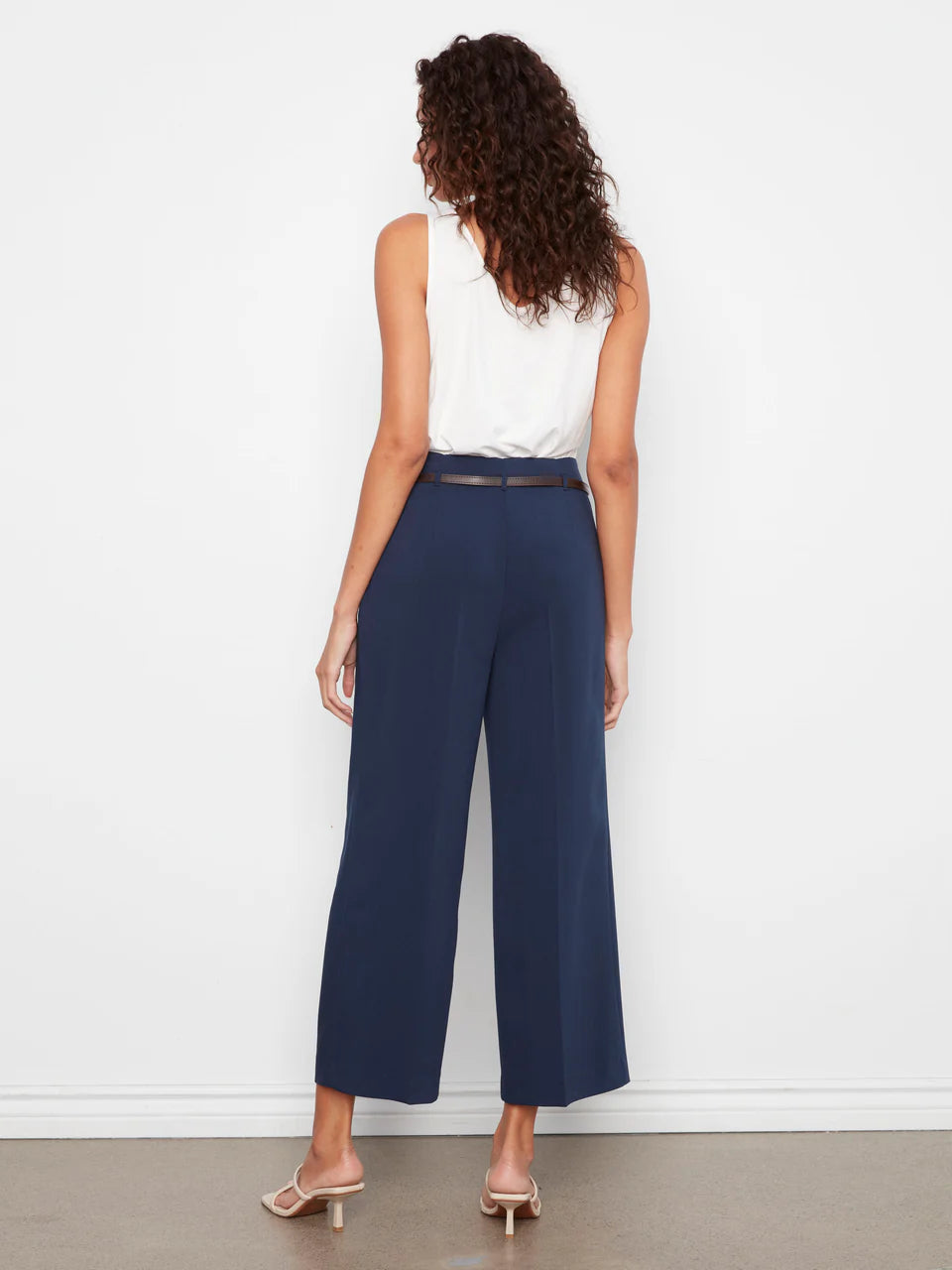 Navy Belted Trouser