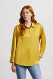 TRIBAL FLOWY SATIN BUTTON-UP SHIRT