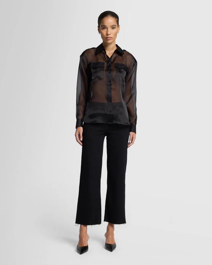 Cropped Alexa High Rise Straight Leg