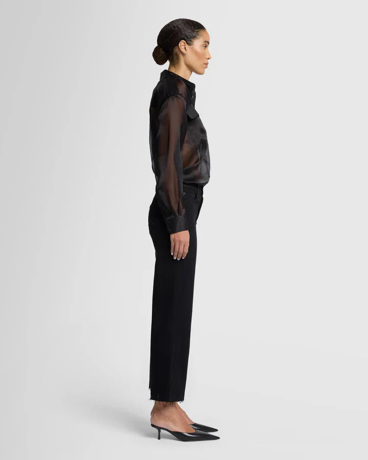 Cropped Alexa High Rise Straight Leg