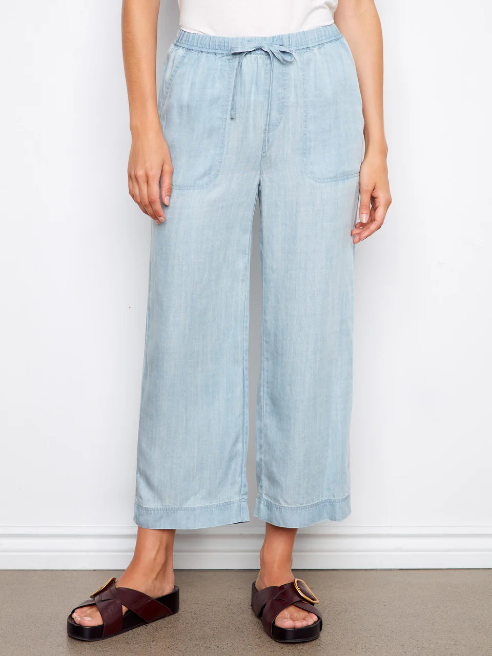 Tencel Wide Leg Jogger Pants