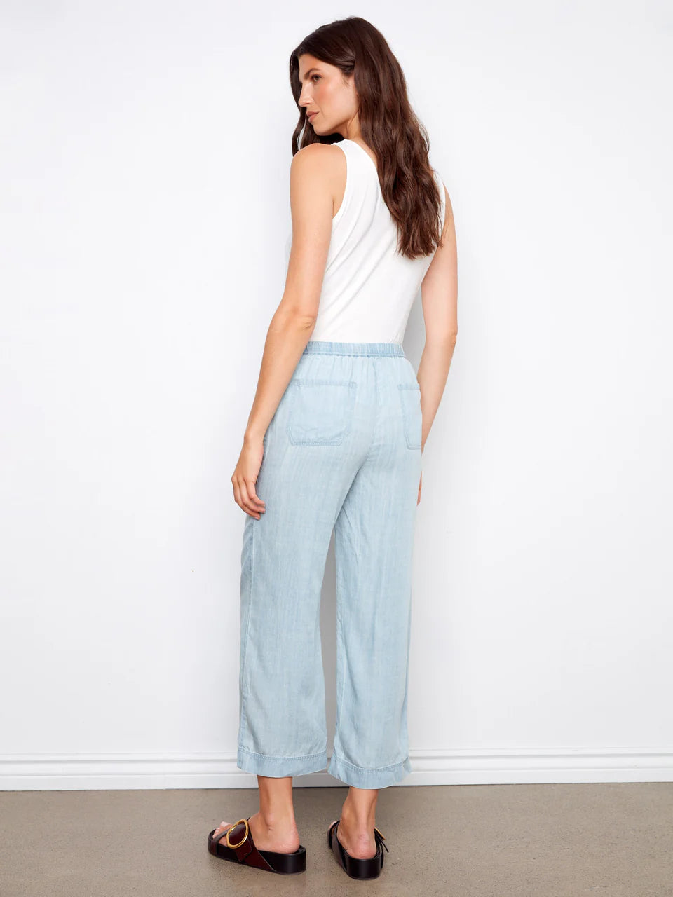 Tencel Wide Leg Jogger Pants