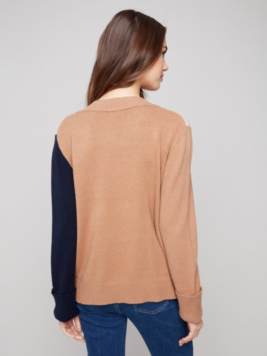 Colorblock V-Neck Sweater