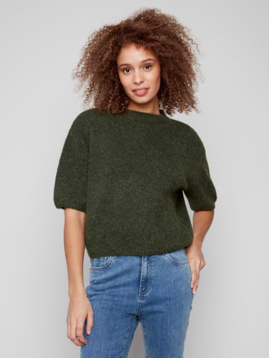 Balloon Elbow Sleeve Sweater
