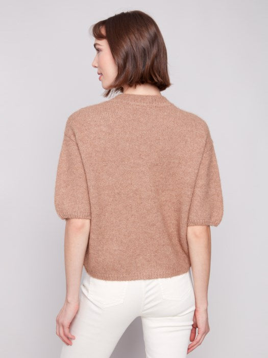 Balloon Elbow Sleeve Sweater