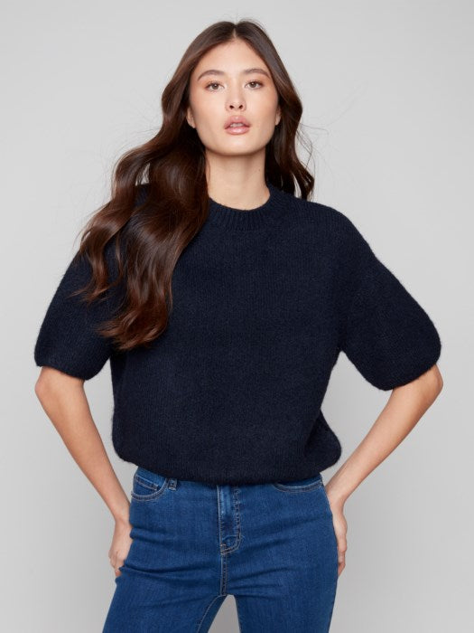 Balloon Elbow Sleeve Sweater