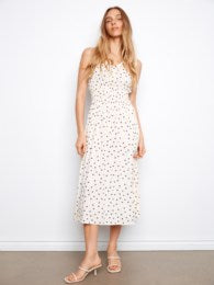 Printed Dress with Smocking at Waist