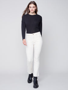 CHARLIE B BOOTCUT LEG JEAN -  NATURAL