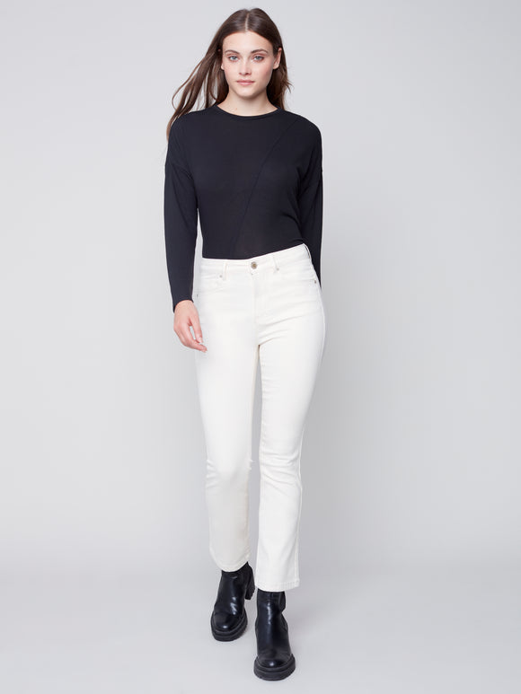 CHARLIE B BOOTCUT LEG JEAN -  NATURAL