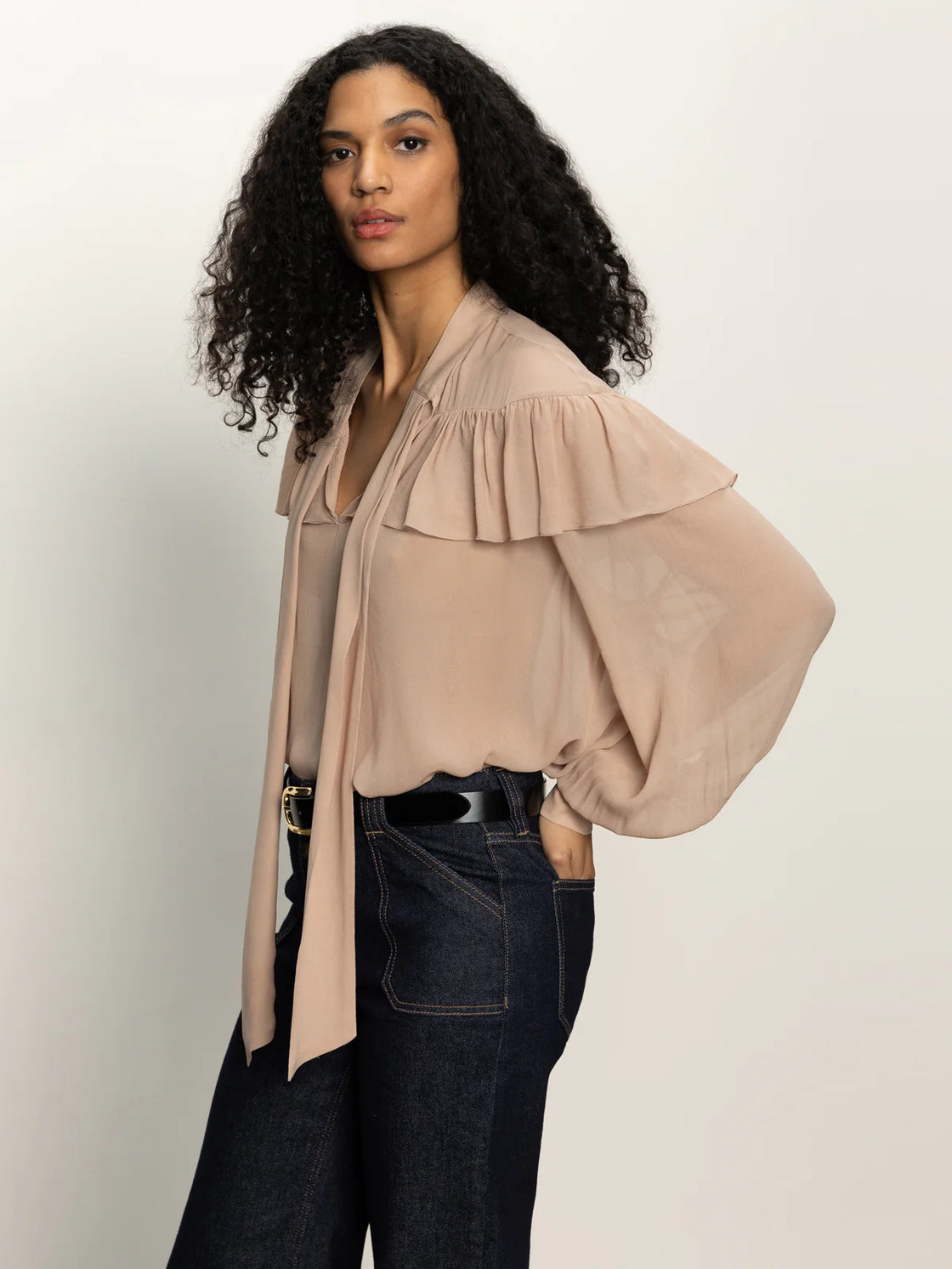 Fade Into Your Ruffle Blouse