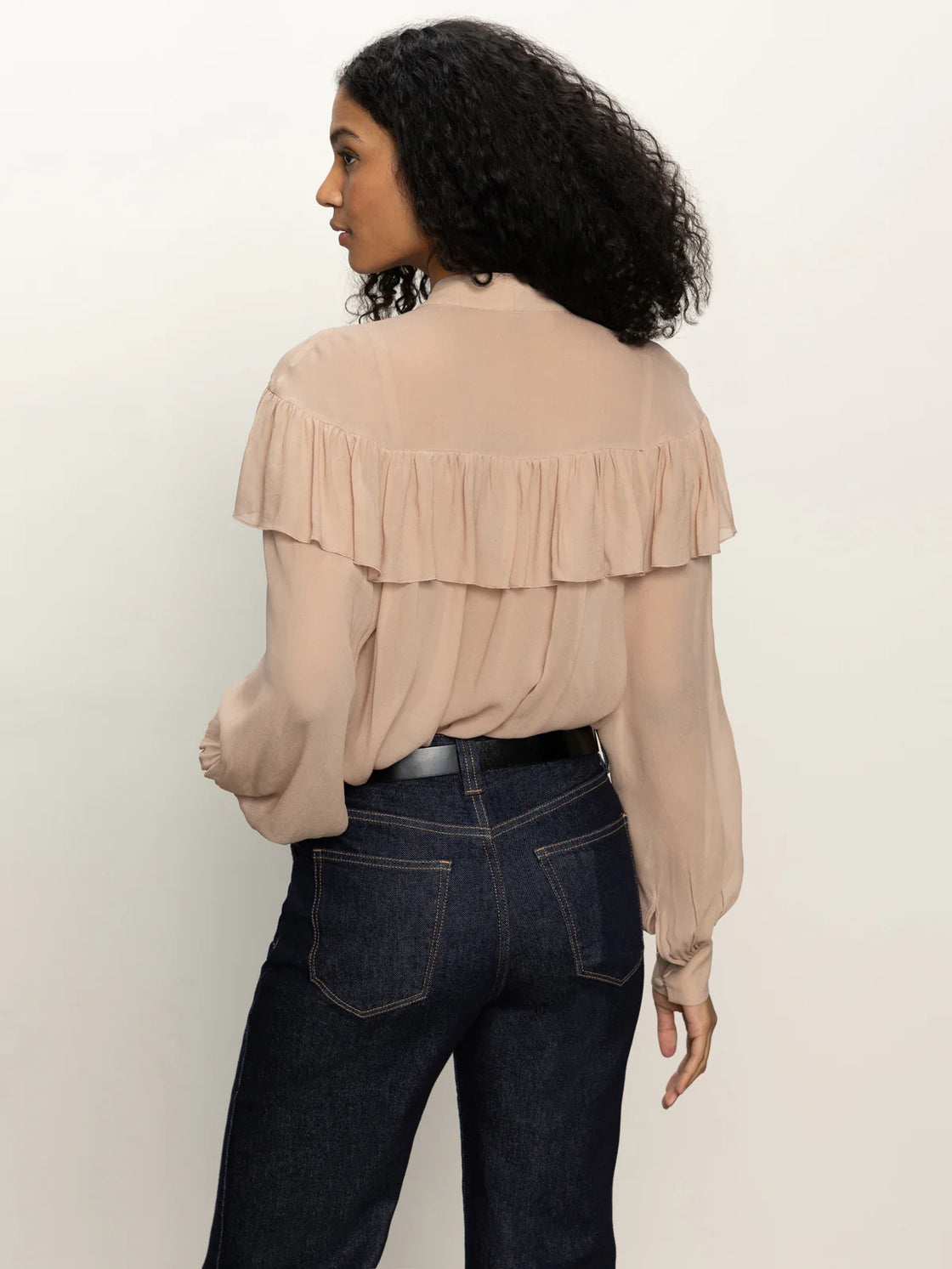 Fade Into Your Ruffle Blouse