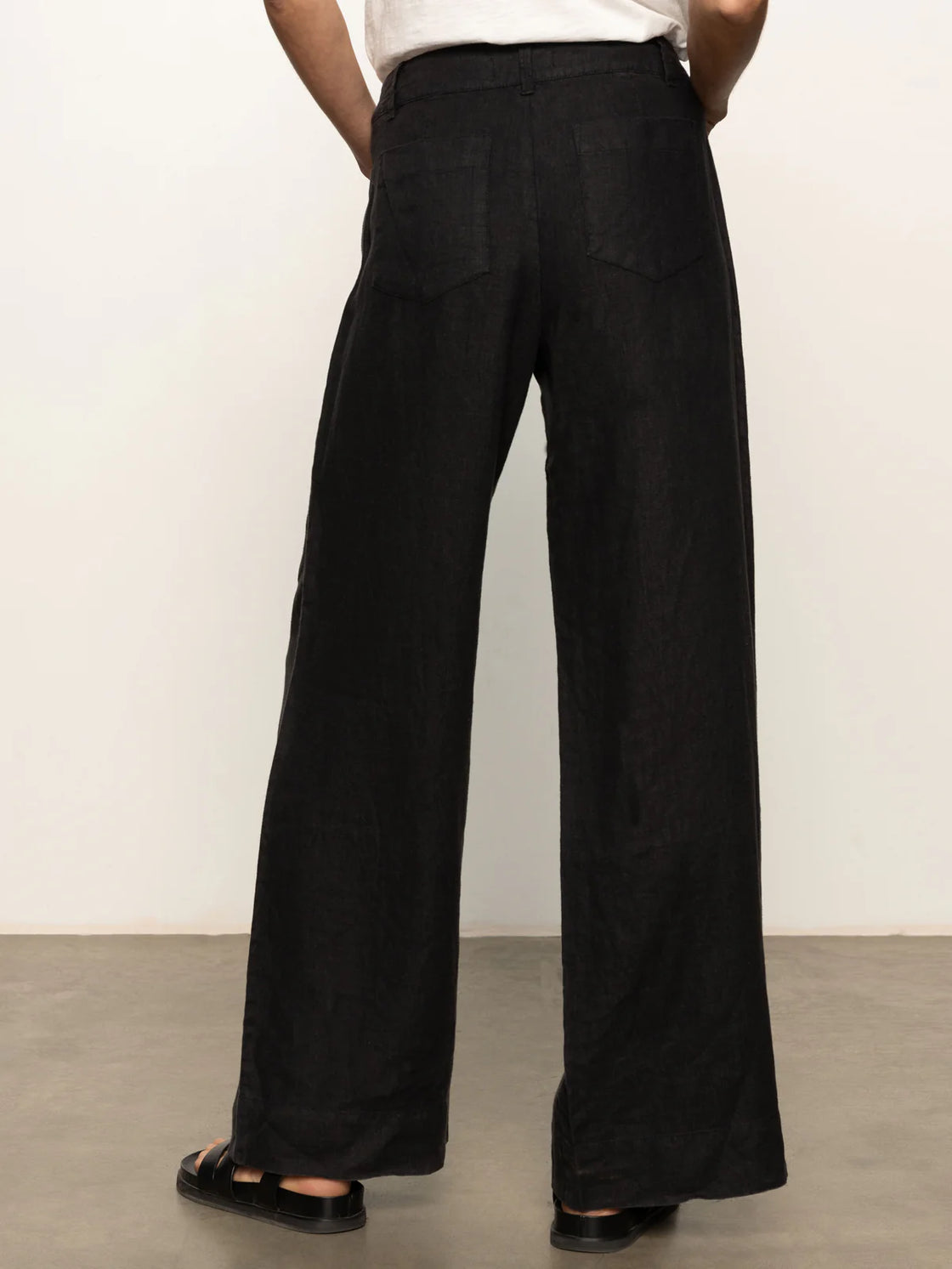 The Linen Marine Wide Leg Pant