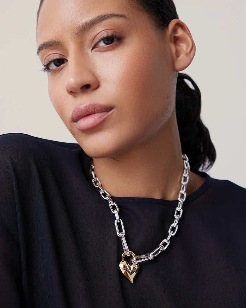 Padlock Heart Pendent Necklace