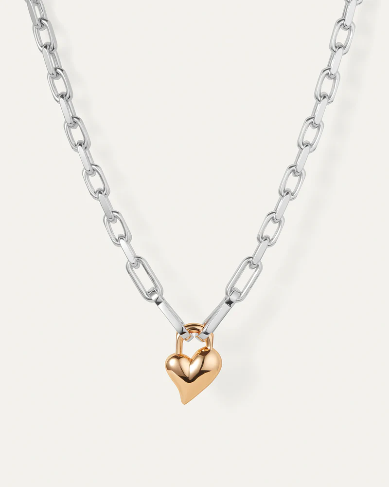Padlock Heart Pendent Necklace