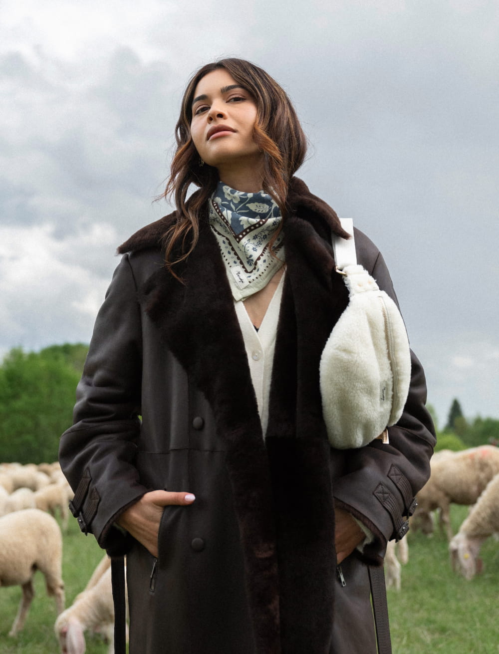 Indiennes Bronze + Blue Scarf