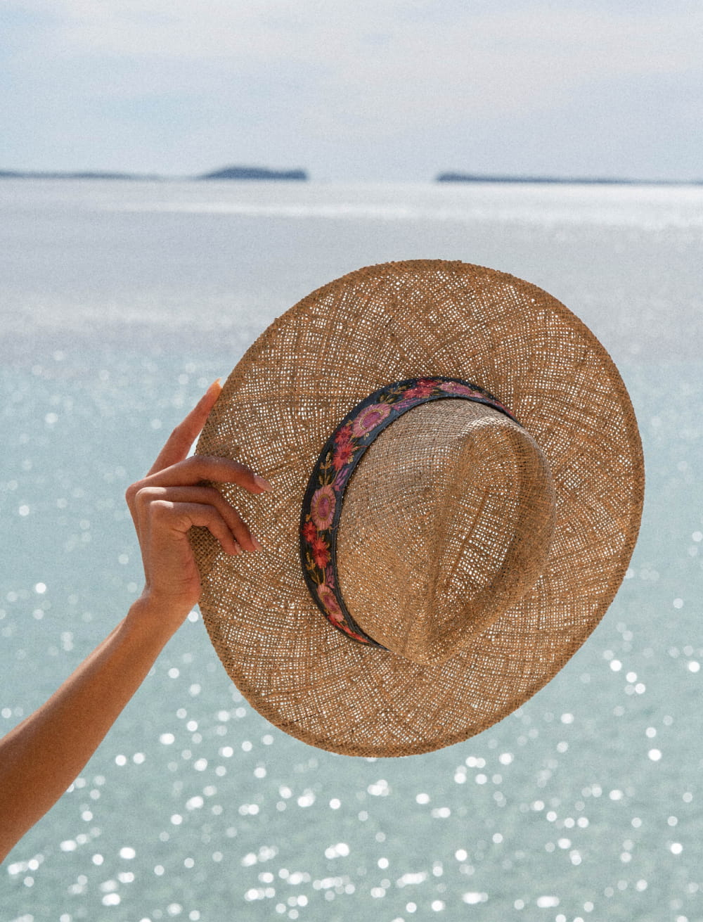 Chapeau Paille Fleurs Lavender