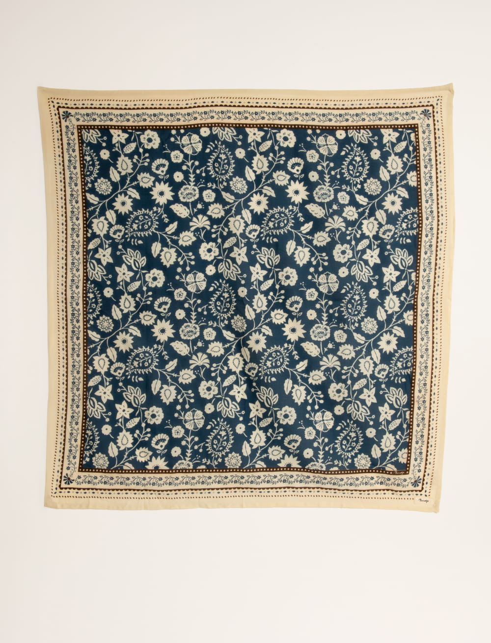 Indiennes Bronze + Blue Scarf