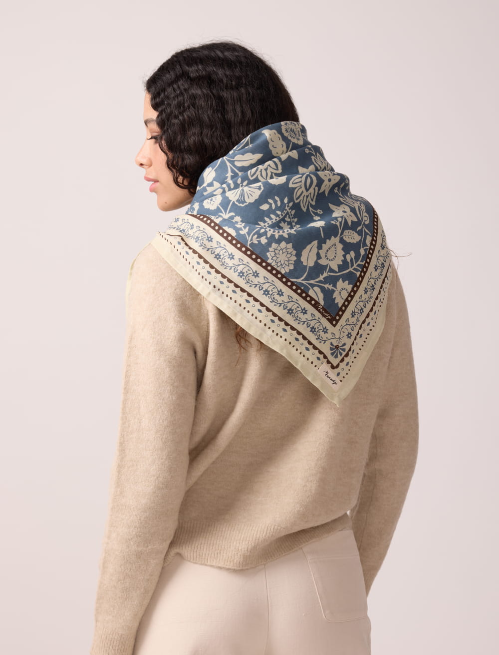 Indiennes Bronze + Blue Scarf