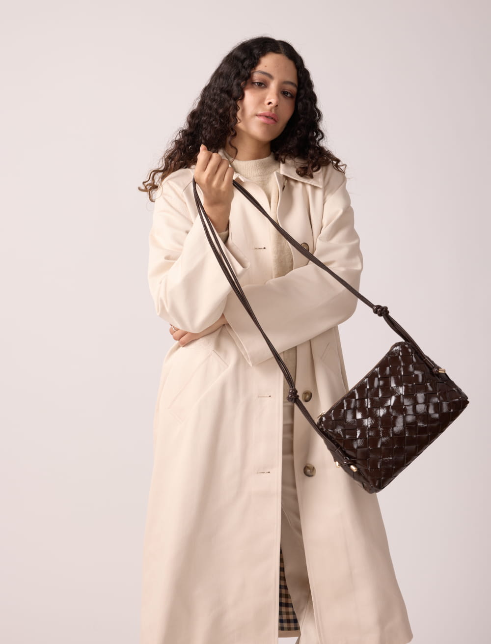 Georgia Handbag Chocolate Patent