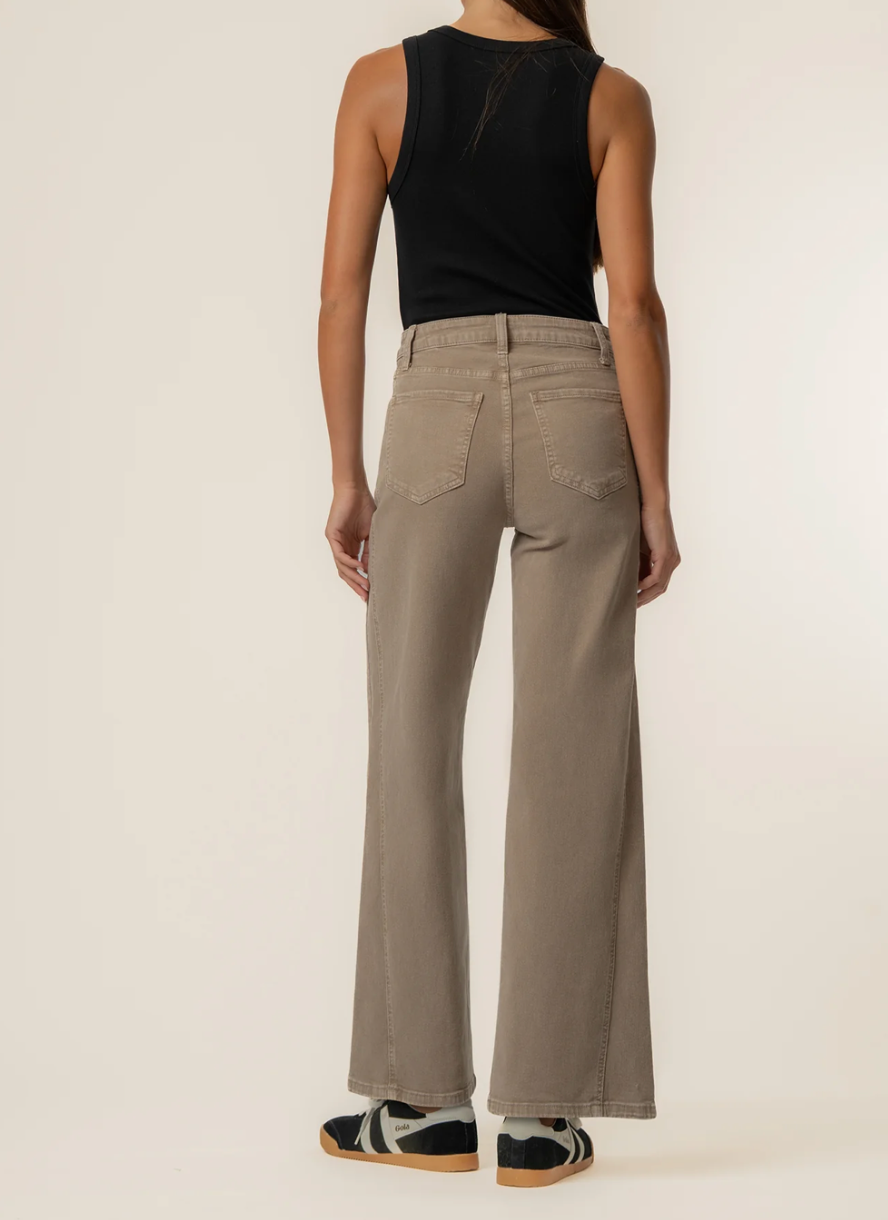 Meg High Rise Wide Leg Milk Tea