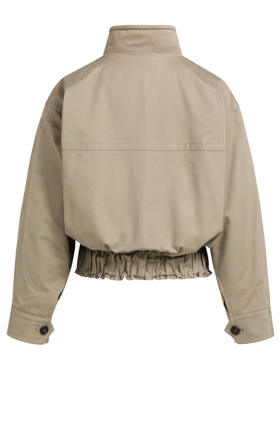 Oversized Jacket with Stand Collar