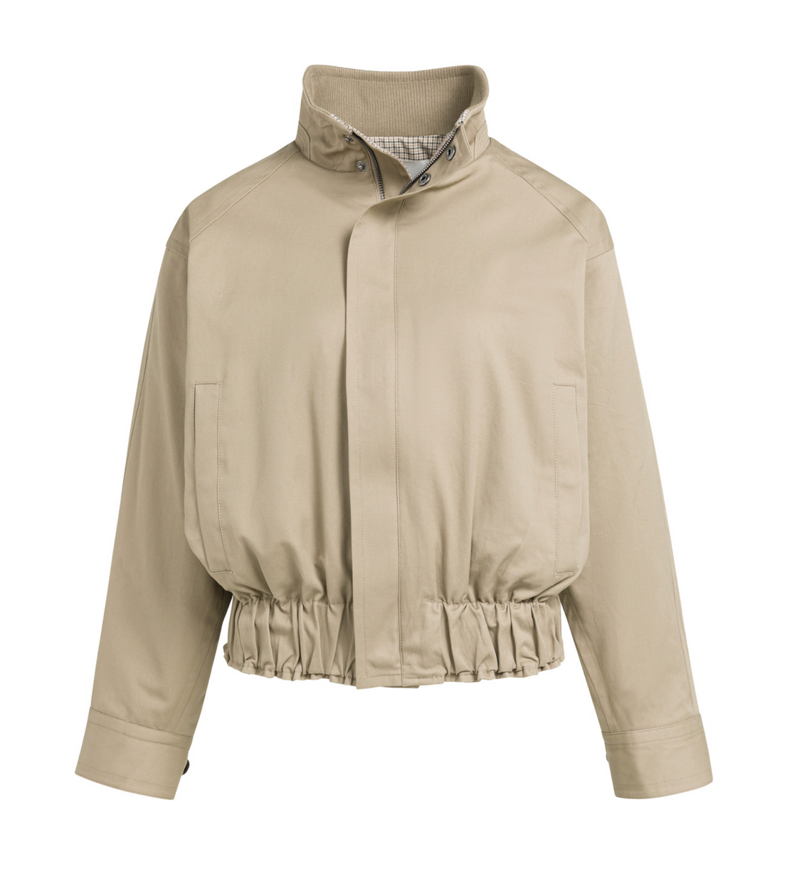 Oversized Jacket with Stand Collar