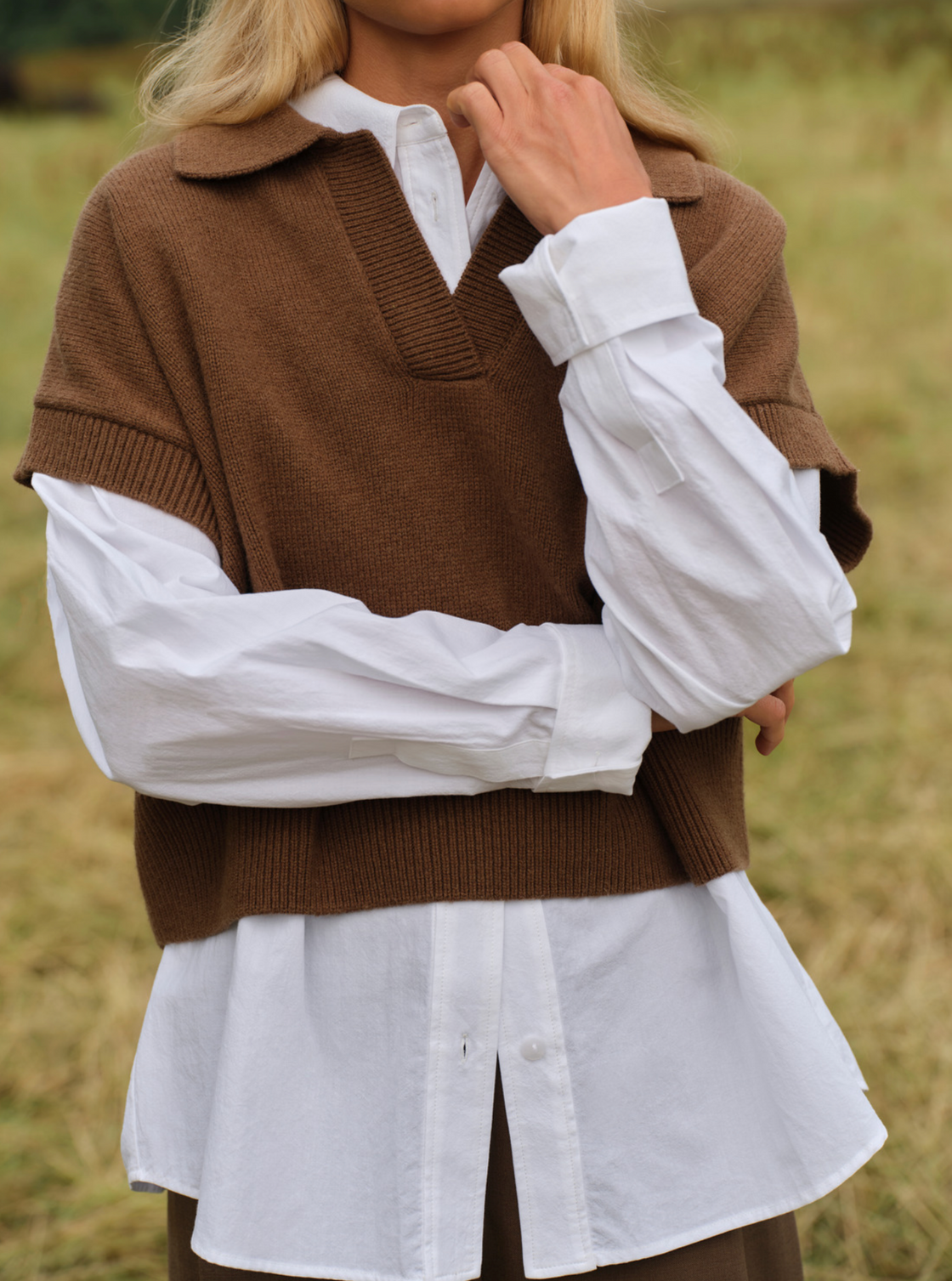 Knitted Spencer with Collar