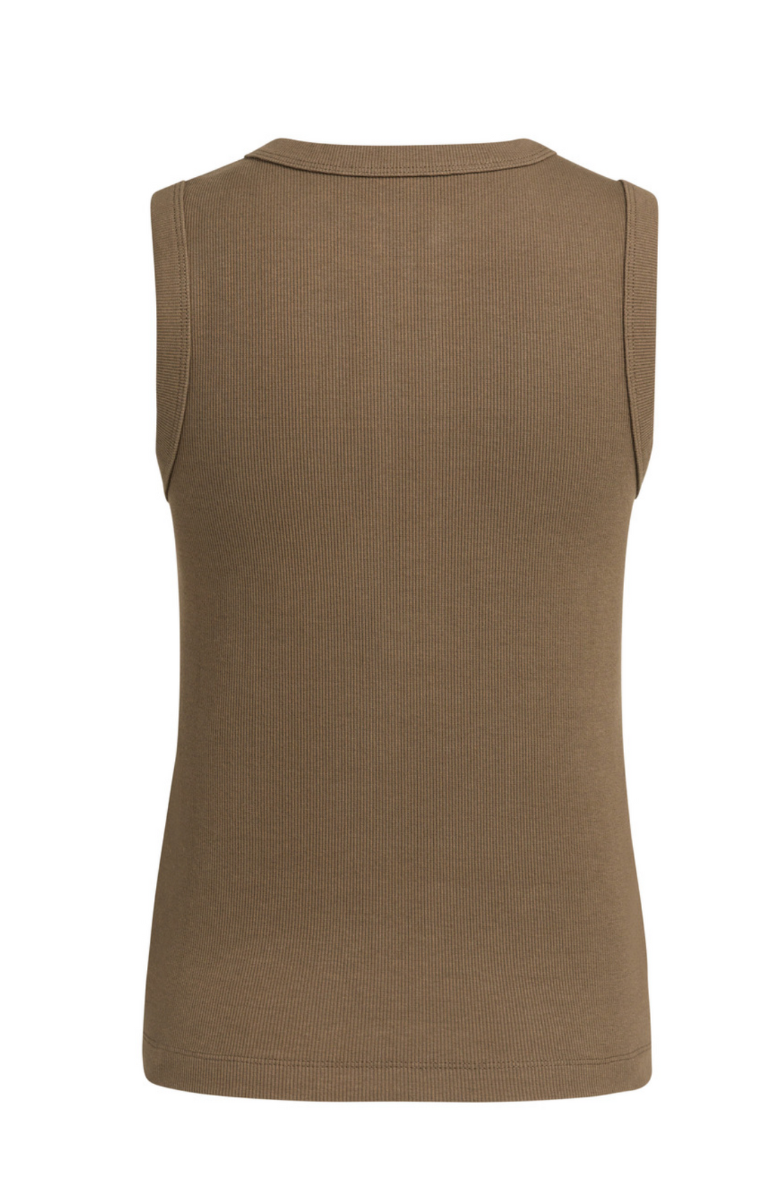 Sleeveless Top with Woven Placket