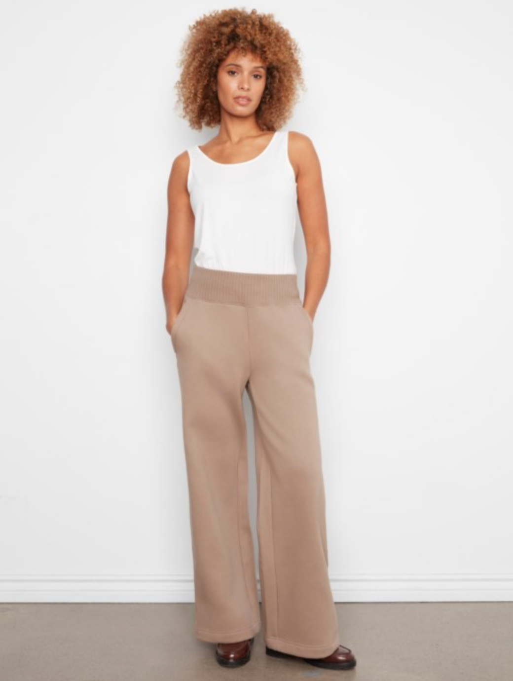 Wide Leg French Terry Pant