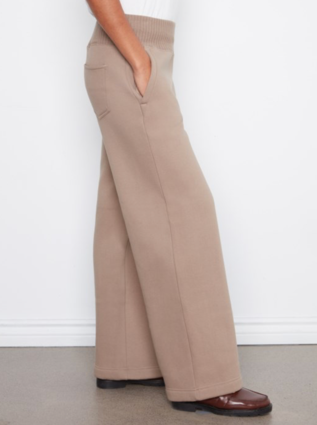 Wide Leg French Terry Pant