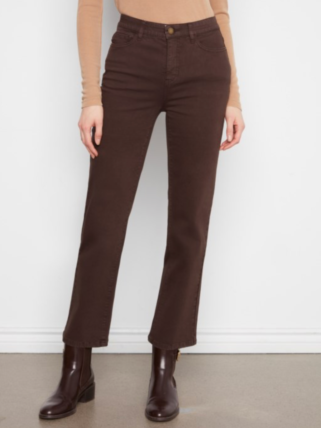 Straight Leg Twill Pants