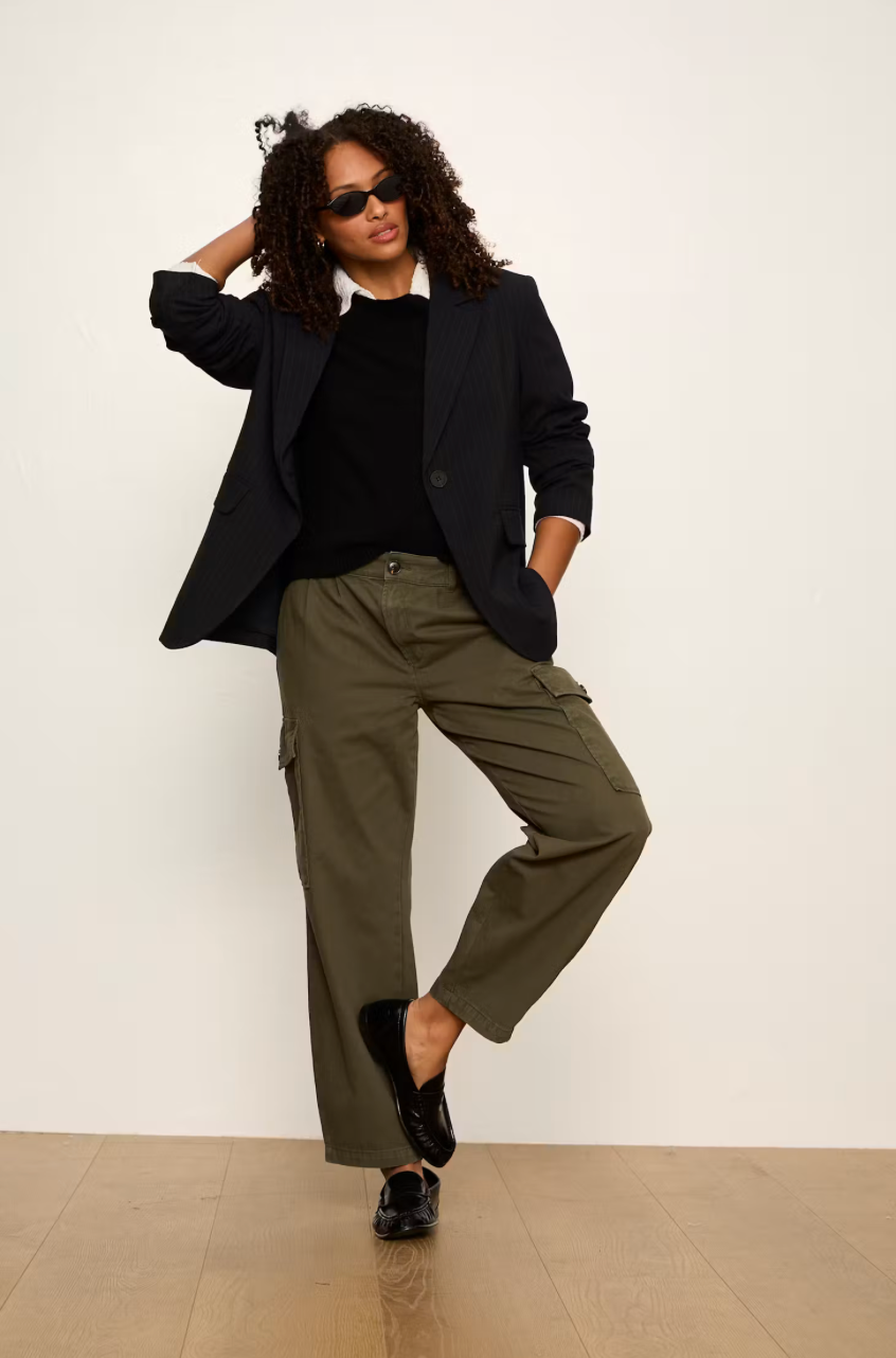 Maci Blazer Navy Pinstripe