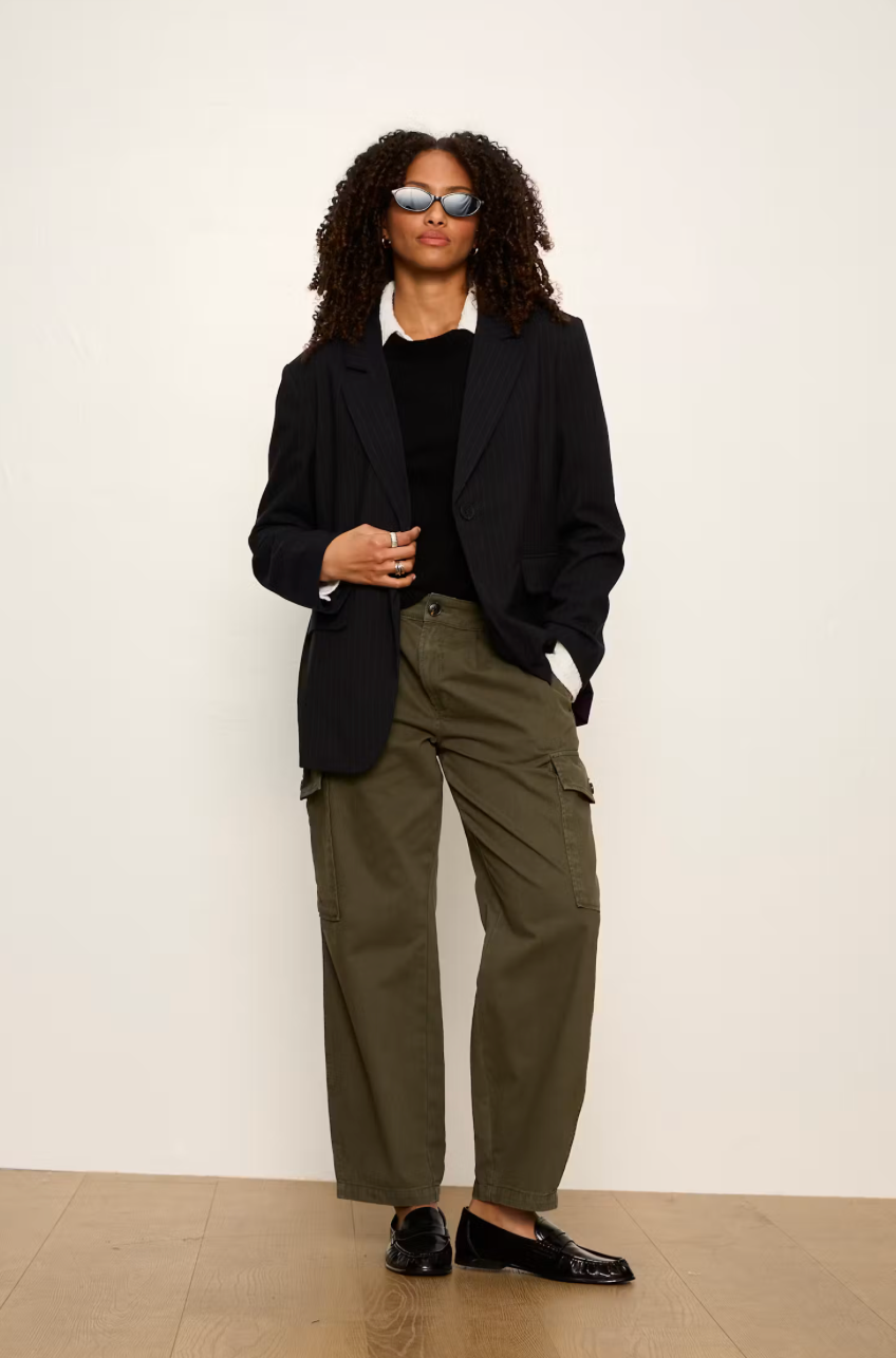 Maci Blazer Navy Pinstripe