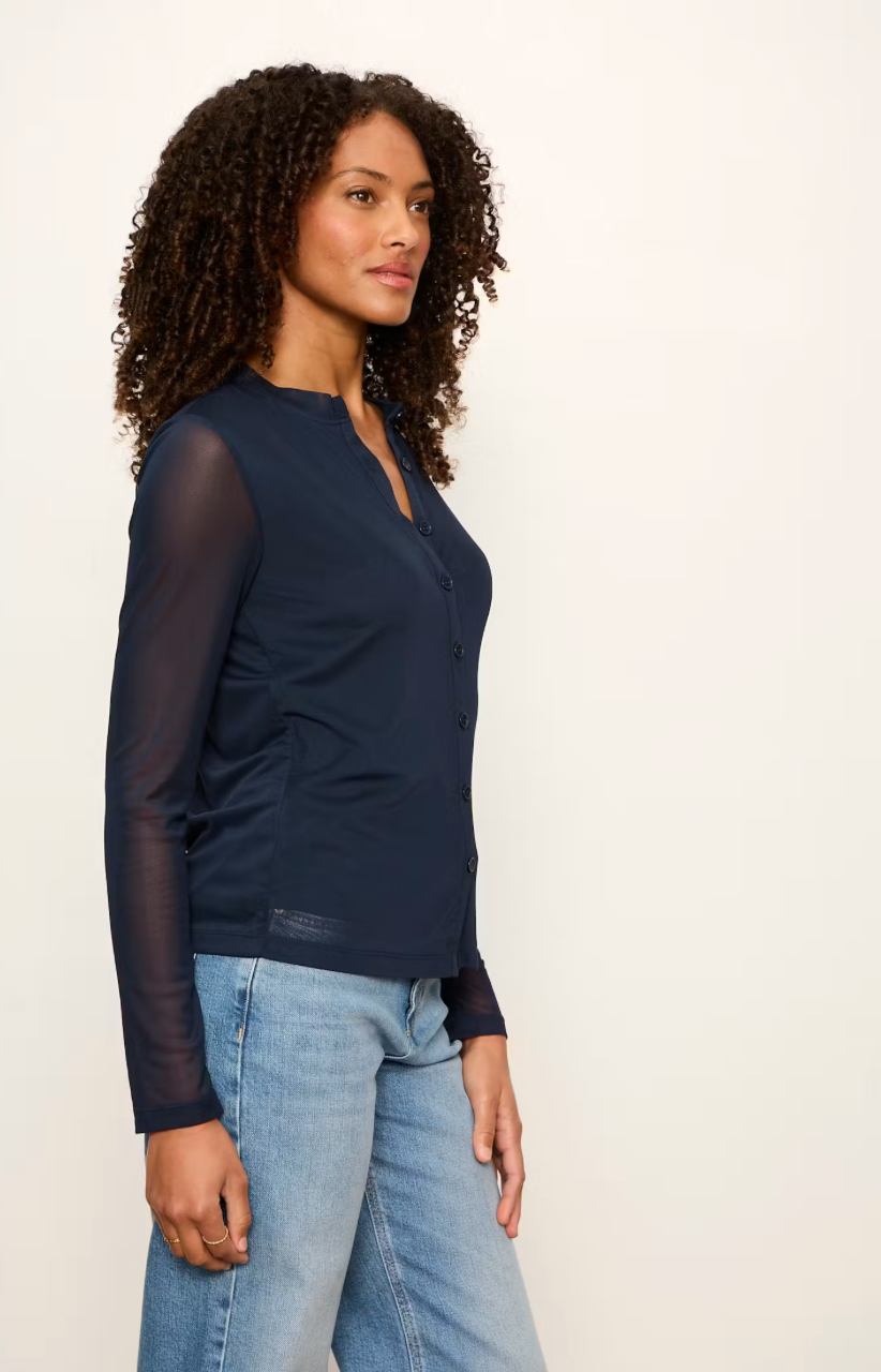 Mesh Long Sleeve Cardigan