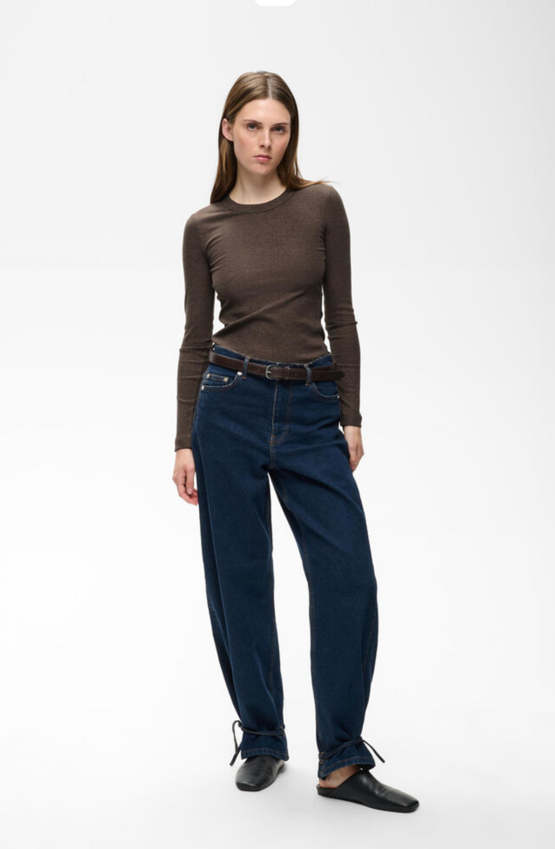 Dagna Melange L/S Chocolate Brown