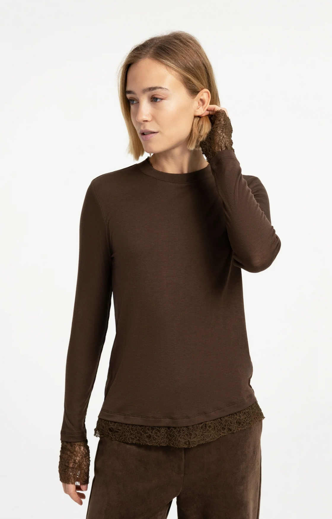 Long Sleeve with Lace Edges