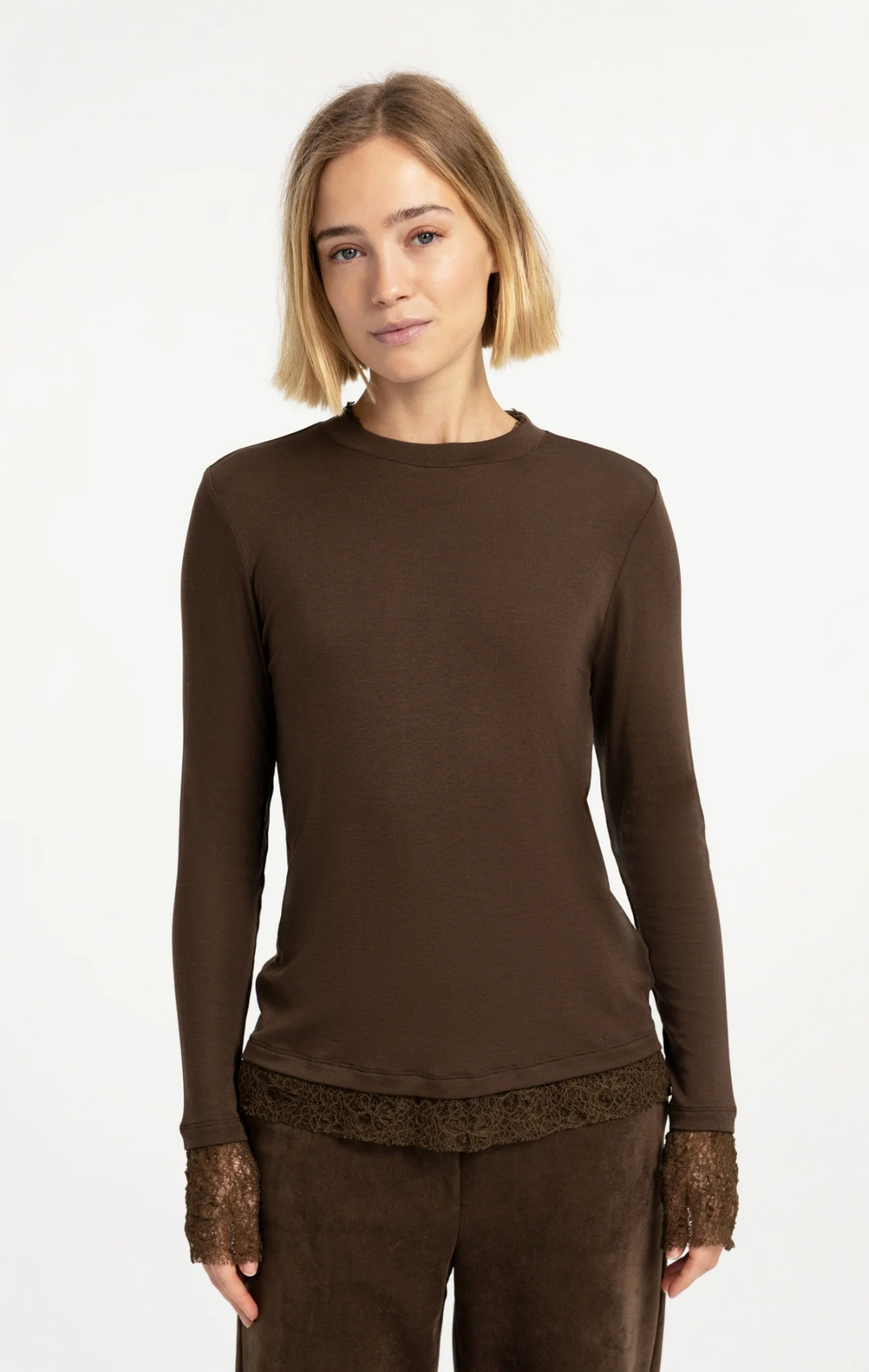 Long Sleeve with Lace Edges