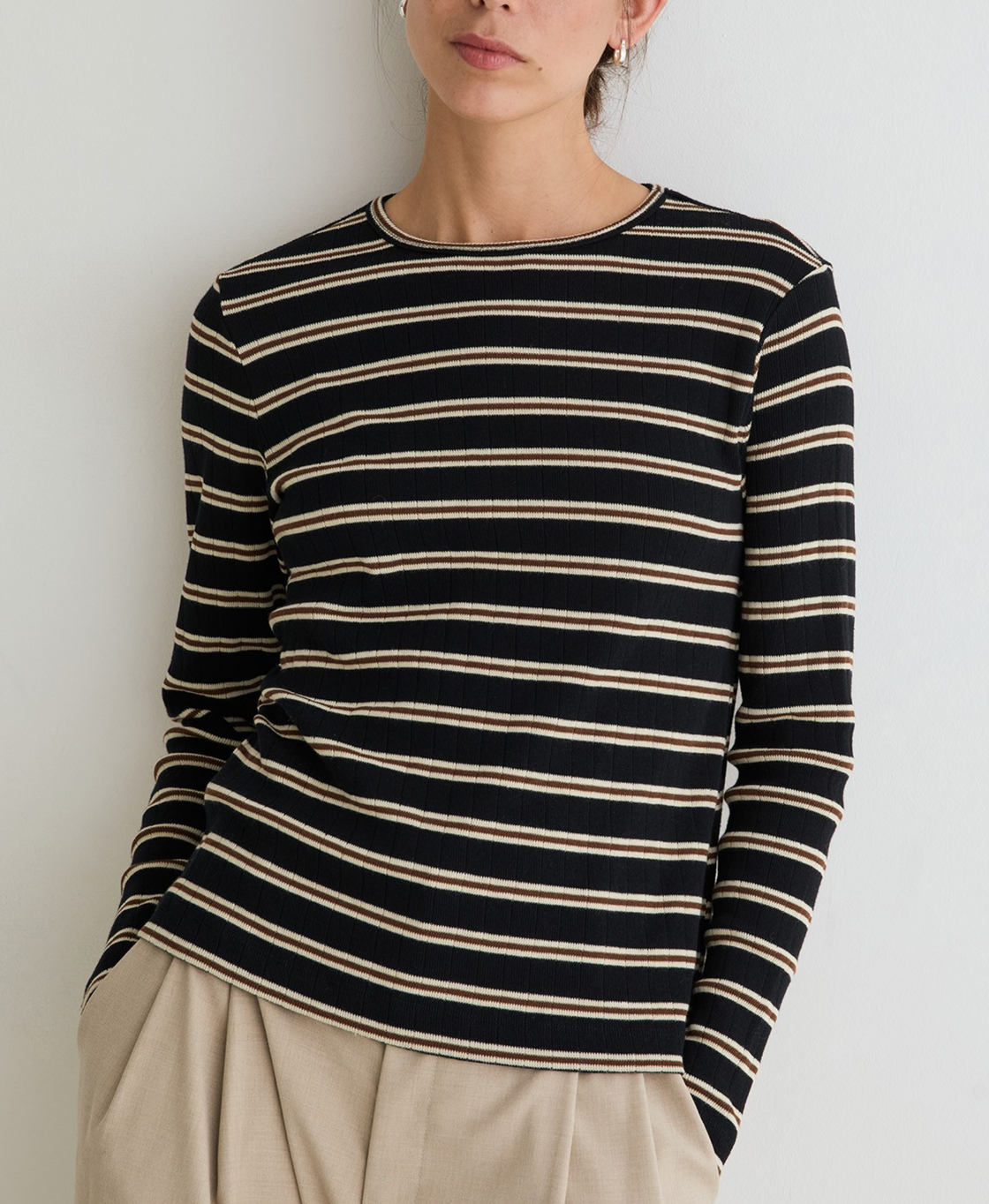 Striped Baker-Style Long Sleeve